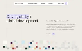 Unlearn homepage website preview
