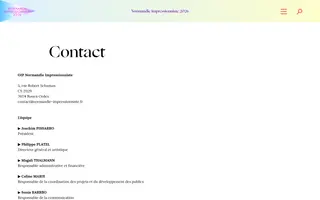 Normandie Impressioniste homepage website preview