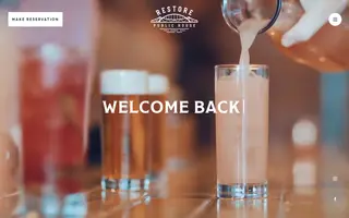Restore Public House homepage website preview
