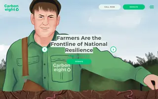 Carbon8 homepage website preview