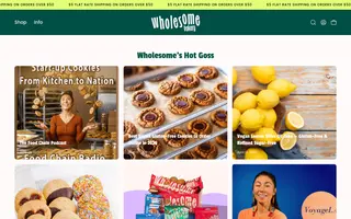 Wholesome Bakery homepage website preview
