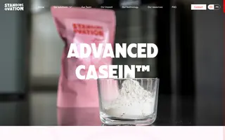 Standing Ovation homepage website preview