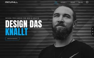 Maxphill Design homepage website preview