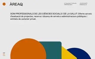 ÀREAQ homepage website preview
