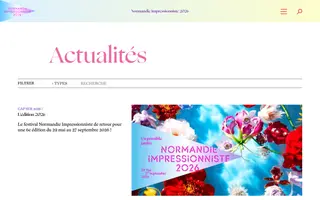 Normandie Impressioniste homepage website preview