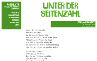 Poesie.xyz homepage website preview