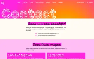 Ensemble Nieuwe Theaterwerkers homepage website preview