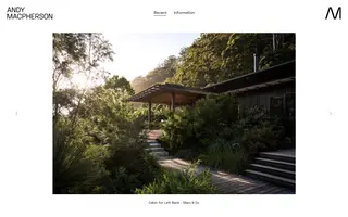 Andy Macpherson homepage website preview