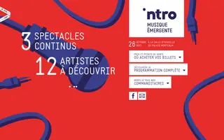 Intro Musique homepage website preview