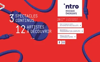 Intro Musique homepage website preview
