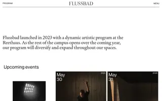 Flussbad homepage website preview