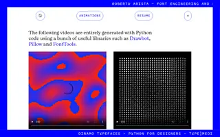 Roberto Arista homepage website preview