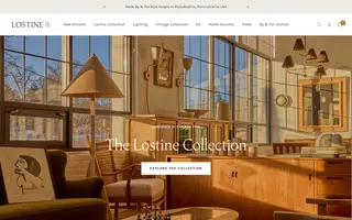Lostine homepage website preview