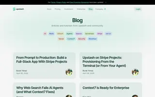 Upstash homepage website preview