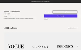 Lobie homepage website preview