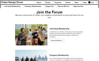 Urban Design Forum homepage website preview