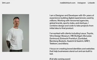 Dirk Lach homepage website preview
