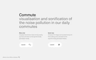 Commute homepage website preview