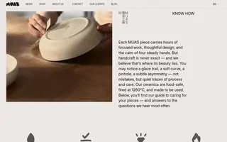 Muas homepage website preview