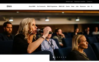 BIMA homepage website preview