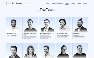Molecule.one homepage website preview