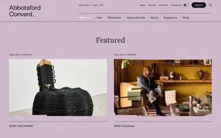 Abbotsford Convent homepage website preview