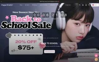 Hapa Kristin homepage website preview