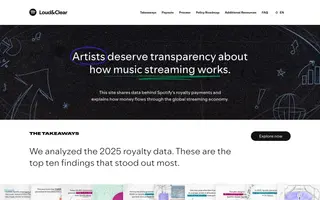 Loud & Clear homepage website preview