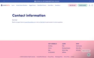 Cerebelly homepage website preview