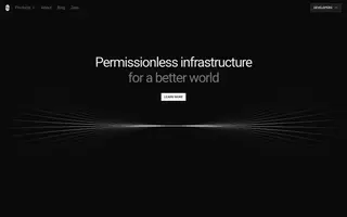 LayerZero homepage website preview