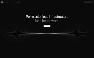 LayerZero homepage website preview
