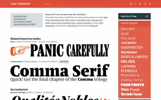 I Love Typography homepage website preview