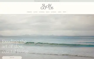 Slow Goods homepage website preview