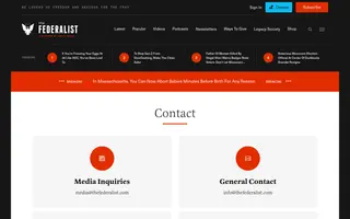 The Federalist homepage website preview