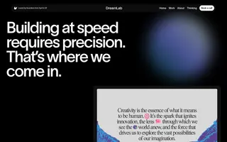 DreamLab homepage website preview