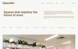 Spaceful homepage website preview