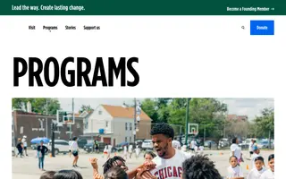 Obama Foundation homepage website preview