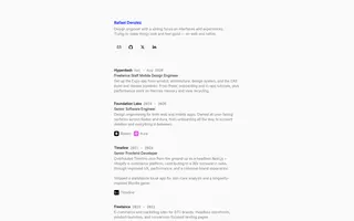 Rafael Derolez homepage website preview