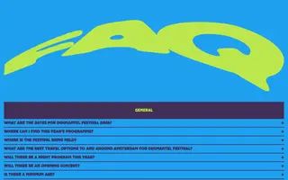 Dekmantel Festival homepage website preview