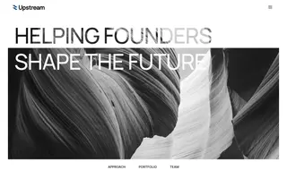 Upstream homepage website preview