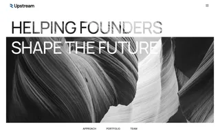 Upstream homepage website preview