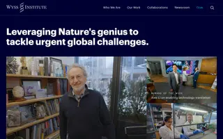 Wyss Institute homepage website preview