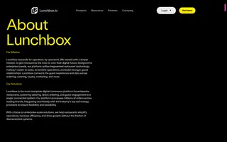 Lunchbox homepage website preview