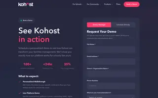 Kohost homepage website preview