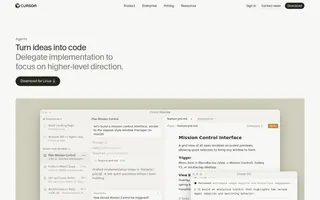 Cursor homepage website preview