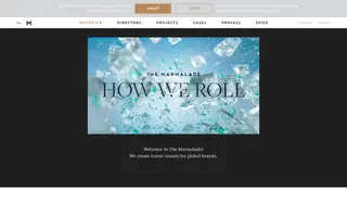 The Marmalade homepage website preview