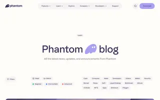 Phantom homepage website preview