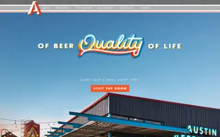 Austin Beer Works homepage website preview