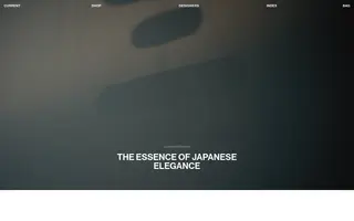 Current Collection homepage website preview