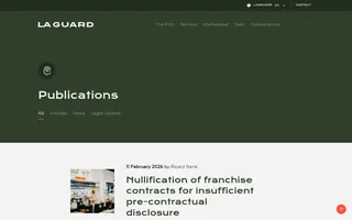 La Guard homepage website preview
